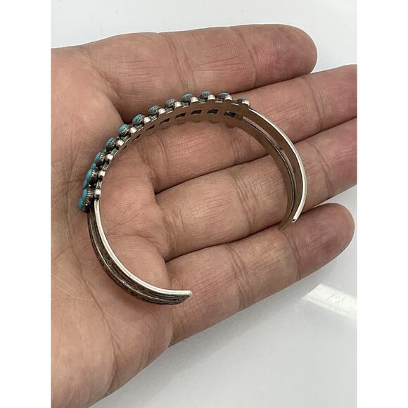 Fred Harvey Bell Trading Sterling Silver 925 Turquoise Cuff Bracelet - Picture 11 of 16